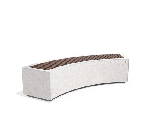 Banc public contemporain - 268-J - Encho Enchev - ETE - en béton / en bois massif / en matières recyclées