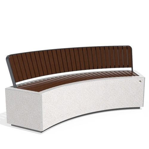 Banc public en acier inoxydable - 268-E - Encho Enchev - ETE - en béton fibré / en bois / en pierre