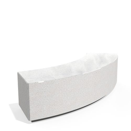 Banc public contemporain - 268-P - Encho Enchev - ETE - en béton fibré / modulaire / courbe