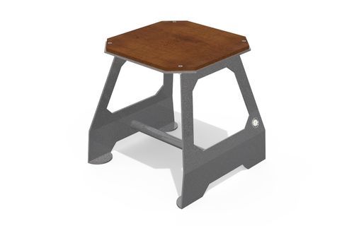 Tabouret urbain - 412 - Encho Enchev - ETE - contemporain / en bois / avec piètement en métal