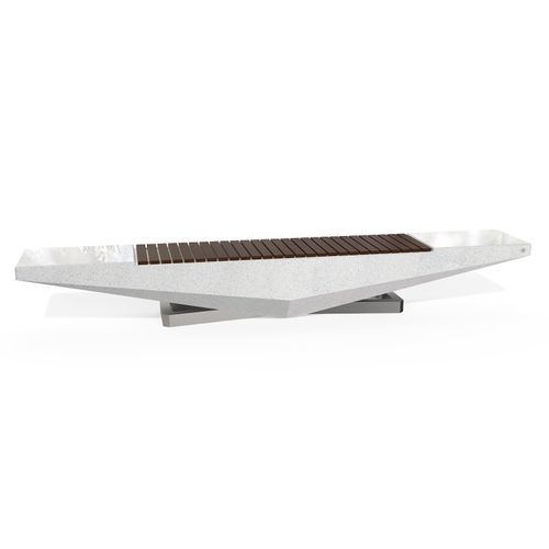Banc public contemporain - 344 - Encho Enchev - ETE - en bambou / en granite / en béton fibré
