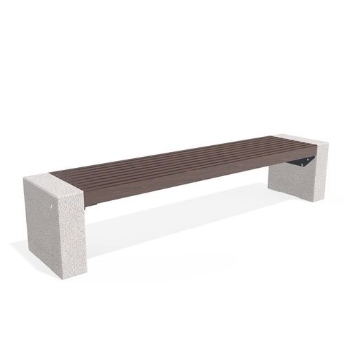 Banc de jardin en béton - 332 - Encho Enchev - ETE - en marbre / en béton fibré / en bois