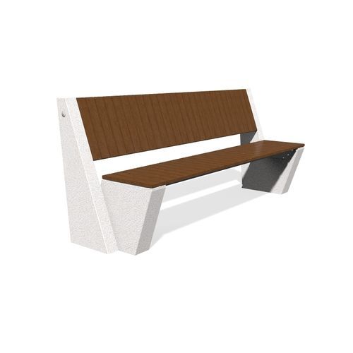 Banc public contemporain - 355 - Encho Enchev - ETE - en teck / en granite / en noyer