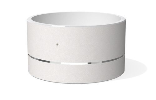 Jardinière ronde - 336 - Encho Enchev - ETE - en chrome / en nickel / en béton