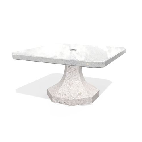 Table à manger contemporaine - MODEL 433 - Encho Enchev - ETE - en béton fibré / avec piètement en béton / carrée
