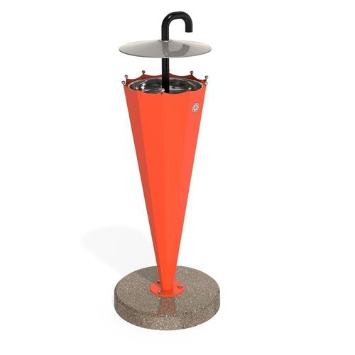 Cendrier sur pied - 419 - Encho Enchev - ETE - en inox / en béton / pour extérieur