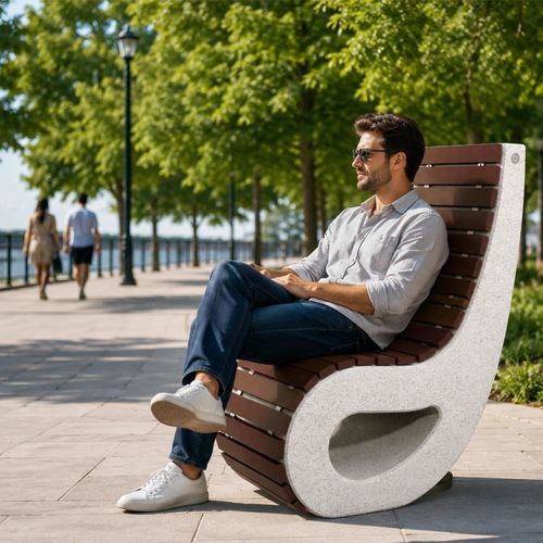 Fauteuil design - 341 - Encho Enchev - ETE - en béton / en marbre / en granite