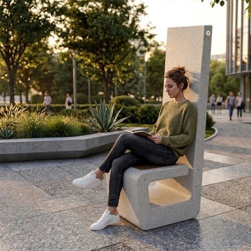 Fauteuil contemporain - 347 - Encho Enchev - ETE - en béton / en granite / en béton