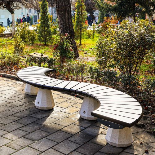 Banc public contemporain - 156 - Encho Enchev - ETE - en iroko / en bambou / en épicéa