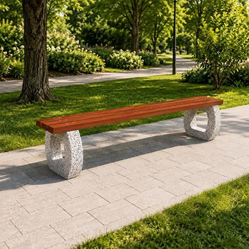 Banc public contemporain - 143 - Encho Enchev - ETE - en bois / en béton à haute performance / en béton fibré