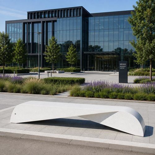 Banc public contemporain - 195 - Encho Enchev - ETE - en béton à haute performance / en béton fibré / en béton armé
