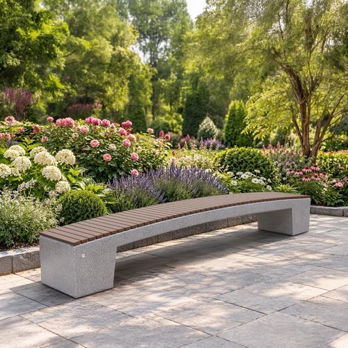 Banc de jardin contemporain - 337 - Encho Enchev - ETE - en béton fibré / en granite / en pierre