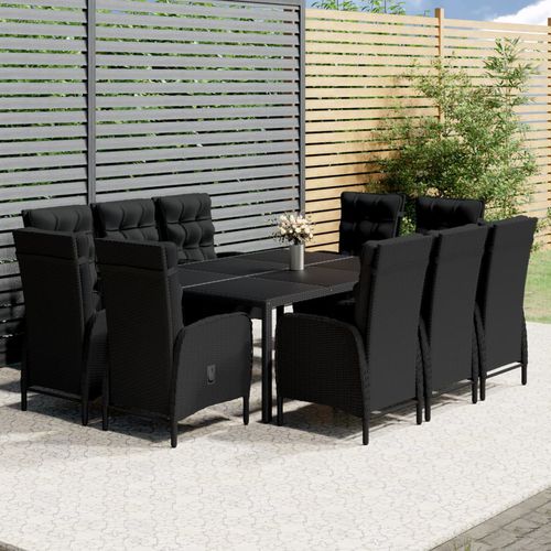 Ensemble table et chaises contemporain - vidaXL 11-tlg : 3058556 - desayo - de jardin / de terrasse / d'intérieur