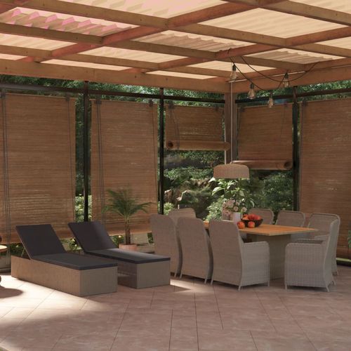 Ensemble table et chaises contemporain - vidaXL 11-tlg : 3059472 - desayo - de jardin / de terrasse / en acacia