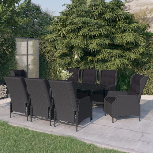 Ensemble table et chaises contemporain - vidaXL 9-tlg : 3099642 - desayo - de jardin / de terrasse / en tissu