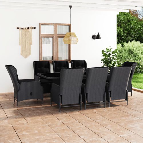 Ensemble table et chaises contemporain - vidaXL 9-tlg : 3060138 - desayo - de jardin / de terrasse / en tissu