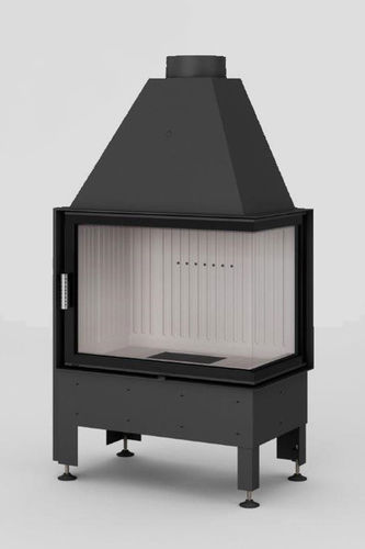Insert de cheminée d'angle - Volcano 2LT - Slim - desayo - à bois / en métal / contemporain