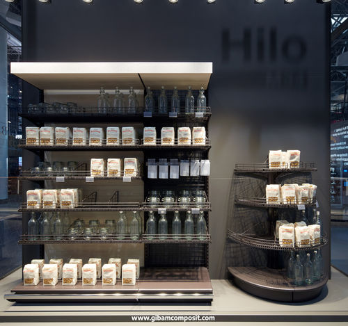 Étagère contemporaine - M34 HILO - GIBAM SHOPS SPA - en bois / en métal / pour commerce
