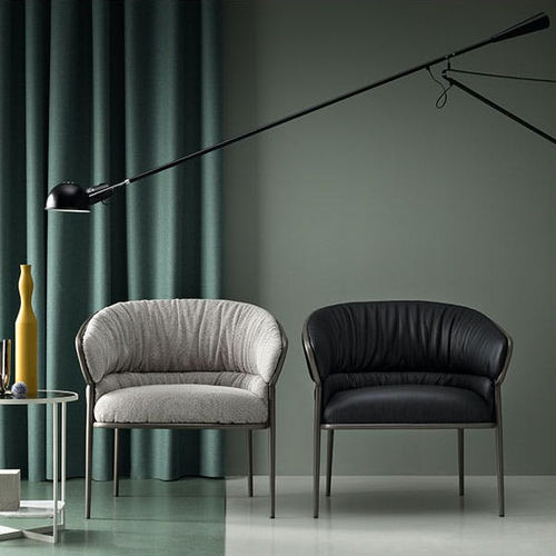 Fauteuil contemporain - SHU-YING - SP01 design - en tissu / en acier / écolabel FSC