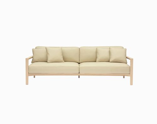 Canapé contemporain - LING - SP01 design - en tissu / en cuir / avec coussin amovible
