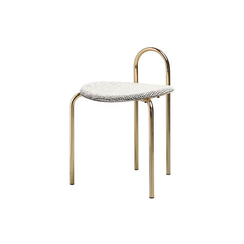 Tabouret contemporain - MICHELLE - SP01 design - en frêne / en contreplaqué moulé / avec piètement en acier