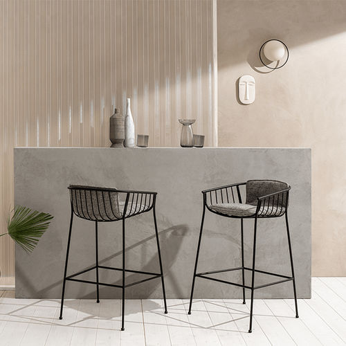 Chaise de bar contemporaine - JEANETTE - SP01 design - de jardin / d'intérieur / en tissu
