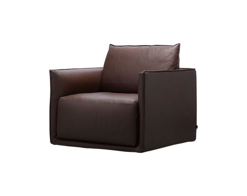 Fauteuil contemporain - MAX - SP01 design - en cuir / en tissu / avec coussin amovible