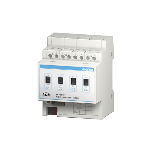 Module d'interface à sorties binaires - EK-FA1-TP - ekinex® - sur rail DIN / KNX