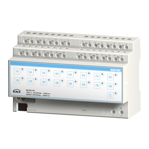 Actionneur de store KNX - EK-FF1-TP - ekinex® - volet roulant / vénitien / sur rail DIN