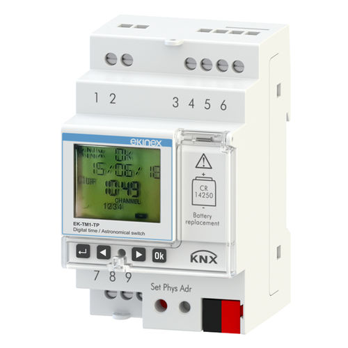 Actionneur de commutation KNX - EK-TM1-TP - ekinex® - sur rail DIN / résidentiel / d'intérieur