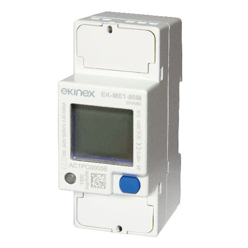 Compteur d'énergie monophasé - EK-ME1-80M - ekinex® - numérique / 50 Hz / 60 Hz