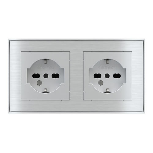 Prise de courant - EK-PWS-IT - ekinex® - double / murale / en métal