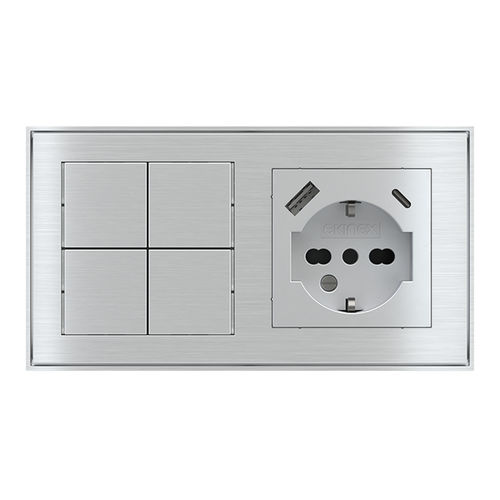 Interrupteur pour installation domotique - EK-E22-TP | EK-PWS-IT-USB - ekinex® - pour volet roulant / pour store / bouton poussoir