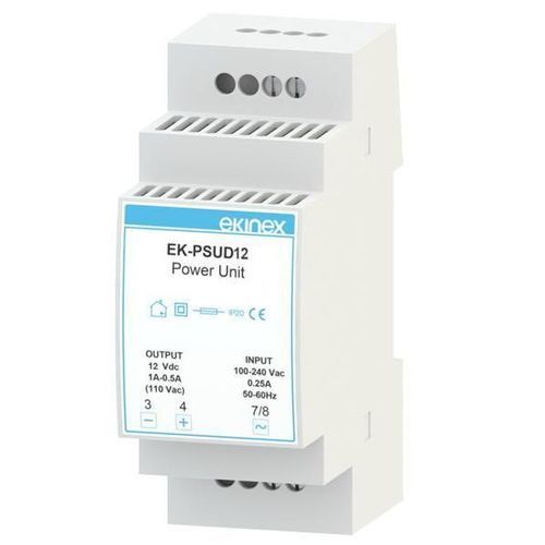 Alimentation électrique AC/DC - EK-PSUD12 - ekinex® - sur rail DIN / ajustable / pour automatisme