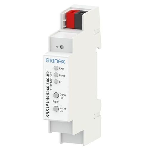 Module d'interface sur rail DIN - EK-IE1-SEC-TP - ekinex® - KNX / IP / LAN