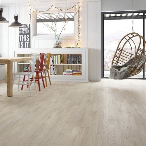 Parquet contrecollé - CAPPUCCINO MOLTI - Barlinek - en chêne / brossé / mat
