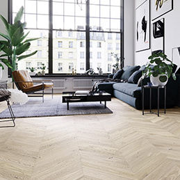 Parquet contrecollé - SALT CHEVRON 130 - Barlinek - en chêne / en huile naturelle / à coller