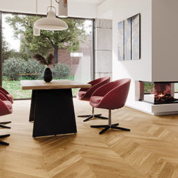 Parquet contrecollé - Barlinek - en chêne / en huile naturelle / brossé
