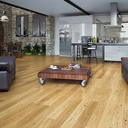 Parquet contrecollé - BRIGHT GRANDE - Barlinek - en chêne / en huile naturelle / brossé