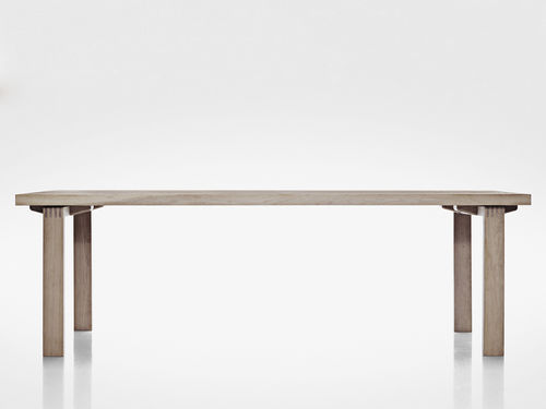 Table à manger contemporaine - LLLP by Nicholas Rose - en contreplaqué / en bouleau / avec piètement en chêne