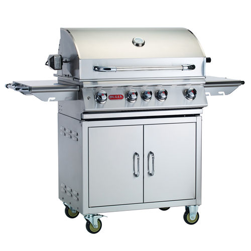 Barbecue à gaz - ANGUS - BULL EUROPE - professionnel / sur roulettes / en acier inoxydable