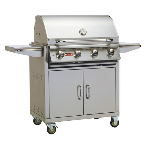Barbecue à gaz - LONESTAR SELECT - BULL EUROPE - professionnel / sur roulettes / en acier inoxydable