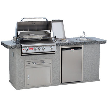 Cuisine d'extérieur - BULL EUROPE - contemporaine / en inox / avec îlot