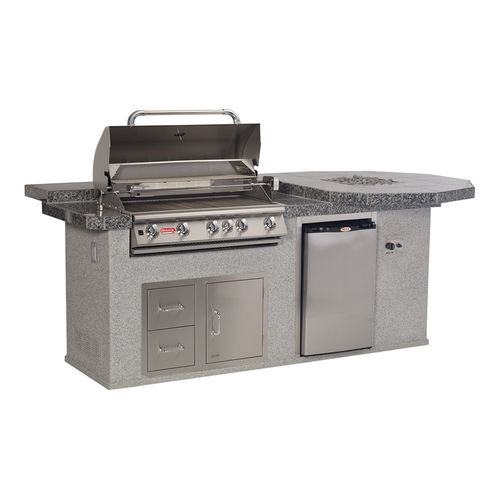 Cuisine d'extérieur - DECA Q - BULL EUROPE - contemporaine / en inox / en grès cérame