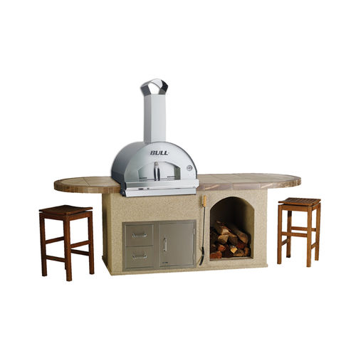 Cuisine d'extérieur - PIZZA Q - BULL EUROPE - contemporaine / en inox / en acier