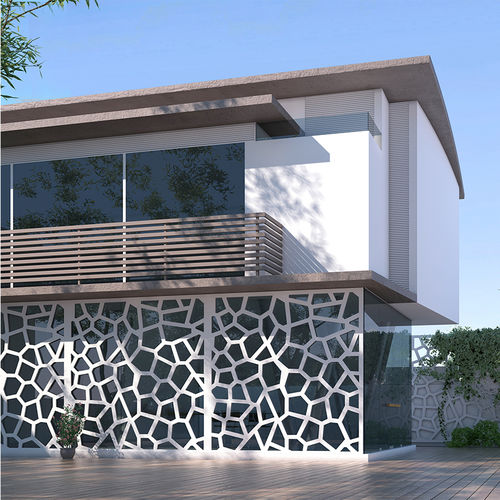 Panneau décoratif pour cloison - LATTICE MOSAIC - DEMAMBA - pour clôture / pour façade / en bois