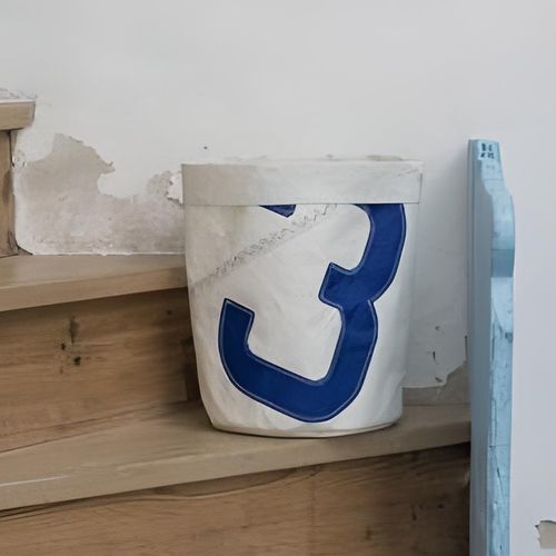 Corbeille à papier en tissu - 727 sailbags - en voiles recyclées