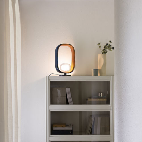 Lampe de chevet - FILIPA - Tooy - en métal / en verre borosilicaté / en cuir