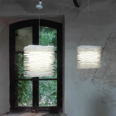 Suspension - MILLEFEUILLES SERIES - JeanLuc Mare luminaires - en papier / contemporaine / d'intérieur