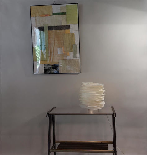 Lampe de table - HIRSUTE - JeanLuc Mare luminaires - en métal / en papier / contemporaine
